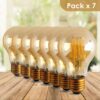 Pack 7 Ampolletas Filamento LED 4W