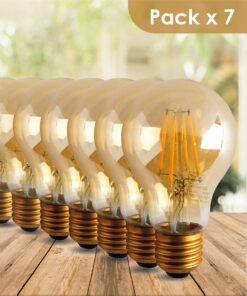 Pack 7 Ampolletas Filamento LED 4W