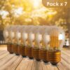 Pack 7 Ampolletas mini Globo E27 4W