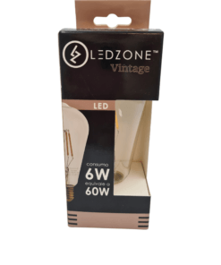 Box Ampolleta Pera Filamento LED E27 6W